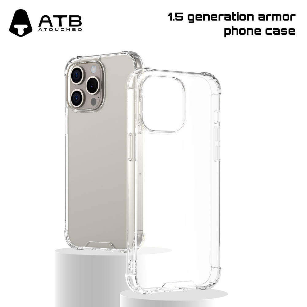 ATB 5-in-1 iPhone Case Set with Shockproof Airbag Case, Privacy Tempered Glass, Lens Protectors - Magnetic Ring and Dust Stickers for iPhone 11 and above