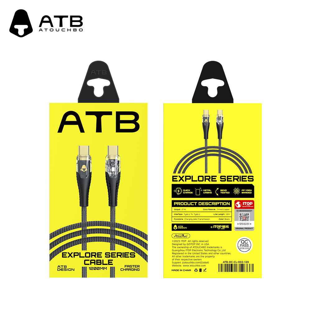 ATB Classic Series 2nd Generation Transparent Gold Plated Data Cable