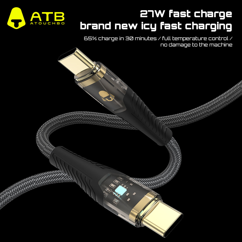 ATB Classic Series 2nd Generation Transparent Gold Plated Data Cable