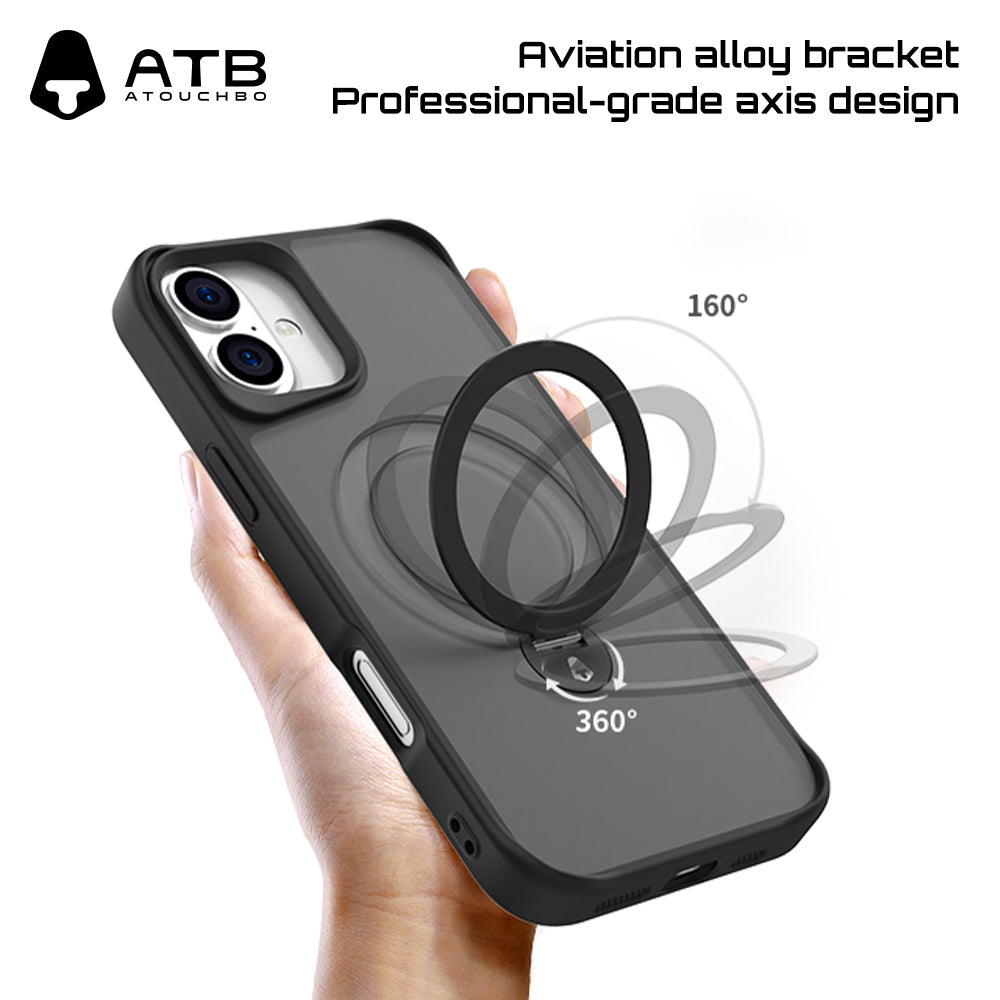 360° Rotating Bracket Shell HD Tempered Film Set (with T-Type Second Sticker Artifact)