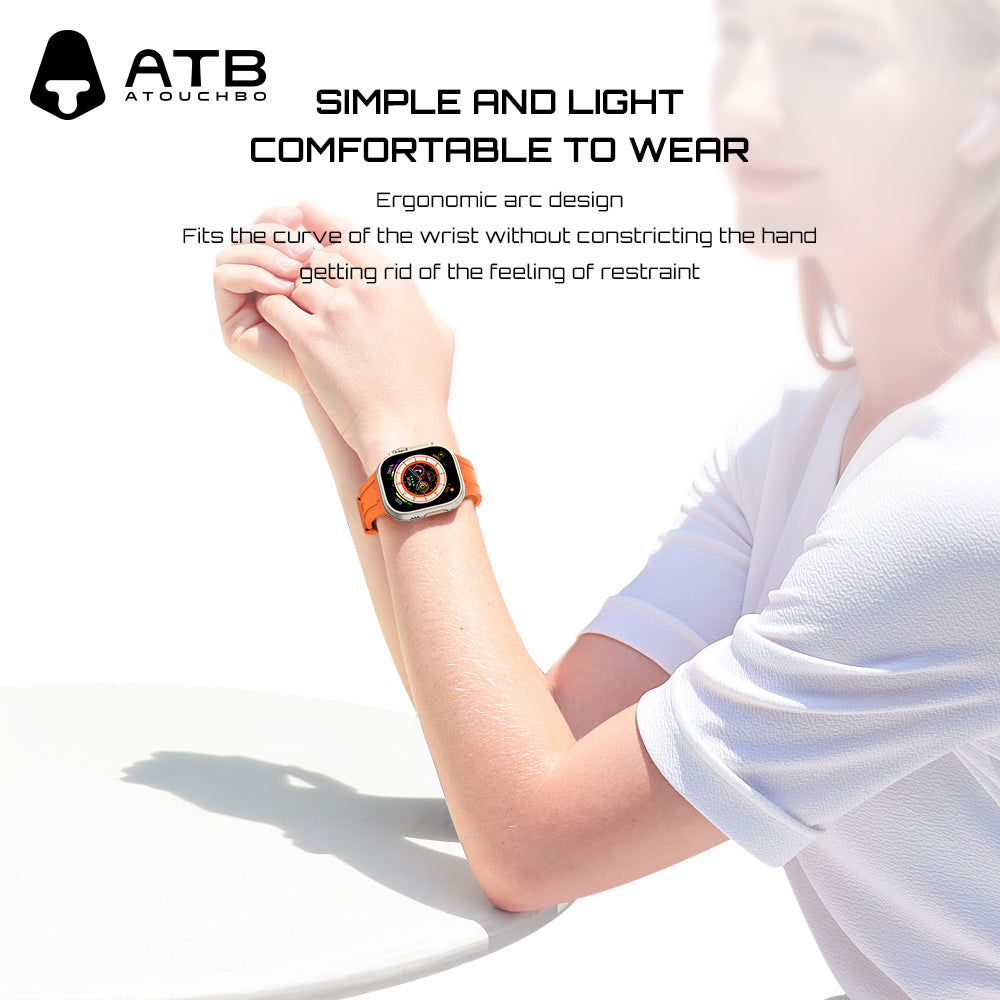 Anti sweat square hole smart strap with silicone strap suitable for Apple iPhone watch strap