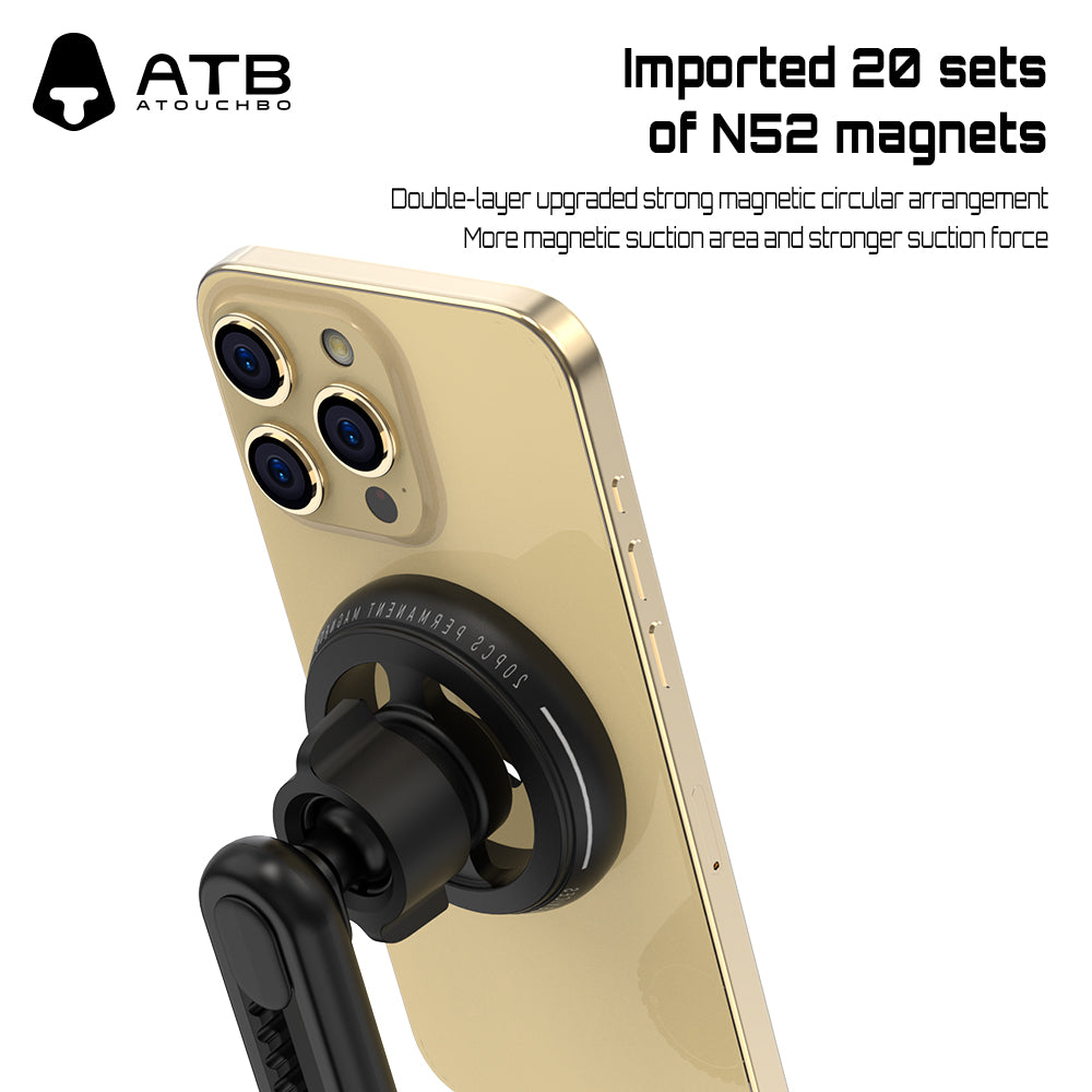 Magnetic Car Phone Holder Ventilated Phone Holder Never Blocks Air Vent Clip Phone Holder For iPhone 11 12 12 14 15