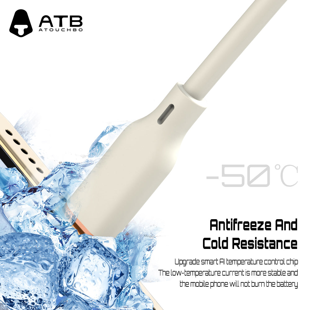 Atouchbo Manufacturer Silicone Micro Usb Charging And Data Sync Cable For iPhone Type C Mobile Phone Charger ( 10 pcs)