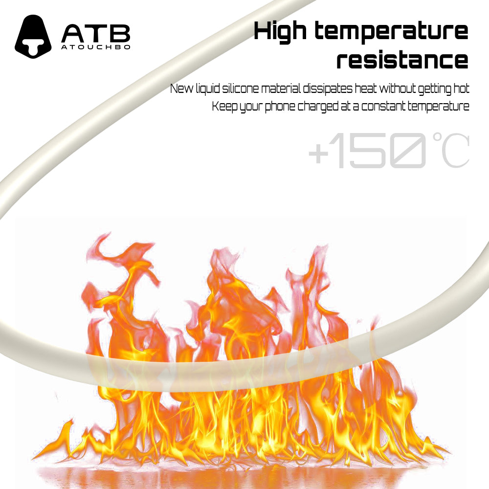 Atouchbo Manufacturer Silicone Micro Usb Charging And Data Sync Cable For iPhone Type C Mobile Phone Charger ( 10 pcs)
