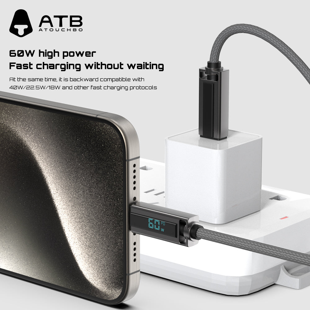 For iphone Charger Fast Charging Led Display Usb Cable Mobile Phone 100w Fast Charging Usb Data Cable Type C ( 10 pcs)