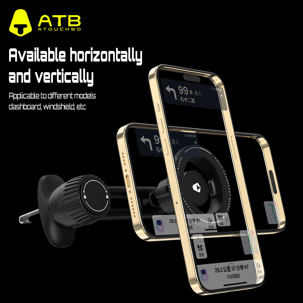 Magnetic Car Phone Holder Ventilated Phone Holder Never Blocks Air Vent Clip Phone Holder For iPhone 11 12 12 14 15