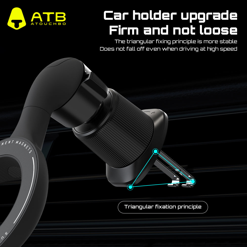 Magnetic Car Phone Holder Ventilated Phone Holder Not Blocks Air Vent and Prevent Falling Mobile Stand Phone Holder