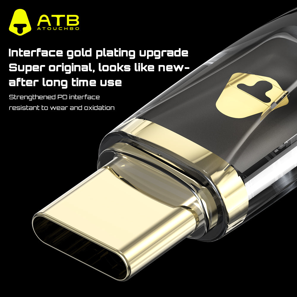 ATB Classic Series 2nd Generation Transparent Gold Plated Data Cable