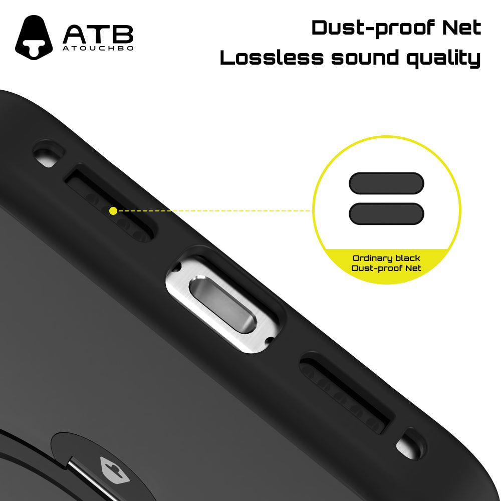 360° Rotating Bracket Shell HD Tempered Film Set (with T-Type Second Sticker Artifact)