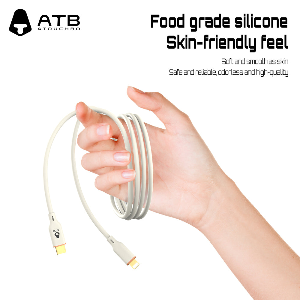 Atouchbo Manufacturer Silicone Micro Usb Charging And Data Sync Cable For iPhone Type C Mobile Phone Charger ( 10 pcs)