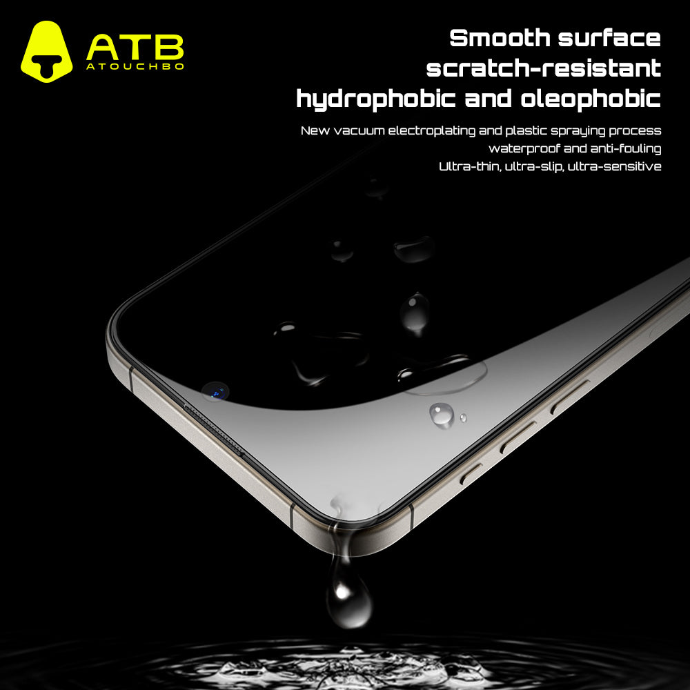 Atouchbo High Quality HD Nano Glass Surface Plating Coating 3D Airbag for Iphone 15 Screen Protector ( 10 pcs)