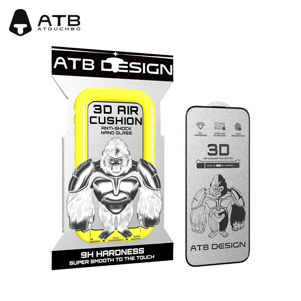 Atouchbo High Quality HD Nano Glass Surface Plating Coating 3D Airbag for Iphone 15 Screen Protector ( 10 pcs)