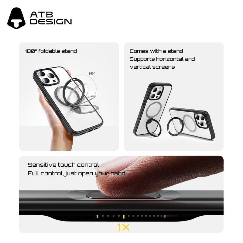 ATB TOP series crystal transparent 2.0 skin sensitive magnetic suction bracket shell TCP029