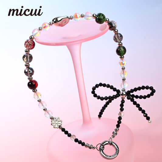 Red green shimmering bow MAB046-G