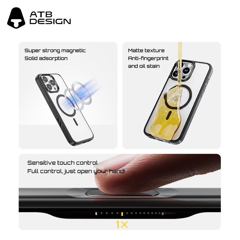 ATB TOP series crystal transparent 2.0 skin sensitive magnetic suction shell TCP023