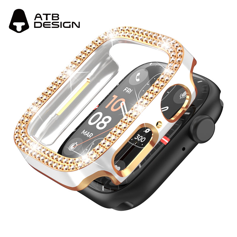 ATB Titan Series plated two-tone double rows of diamonds skeletonized case