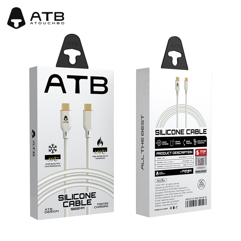 Atouchbo Manufacturer Silicone Micro Usb Charging And Data Sync Cable For iPhone Type C Mobile Phone Charger ( 10 pcs)
