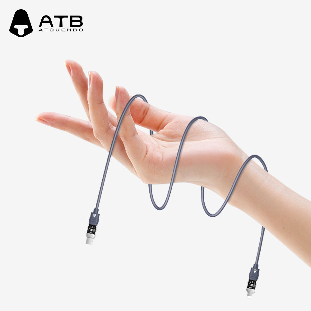 Temperature Resistant Silicone Charging Led Display Cable Mobile Phone Fast Charging Android Mobile Phone For iphone data cable ( 10 pcs)