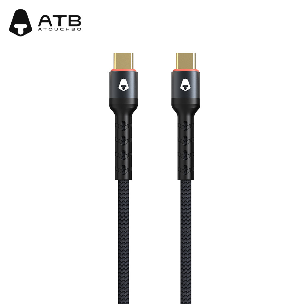 Atouchbo Wholesale Charging Cable Nylon Braided Aluminum Alloy Usb Cable Mobile Phone Fast Charging Usb Data Cable Type C ( 10 pcs)