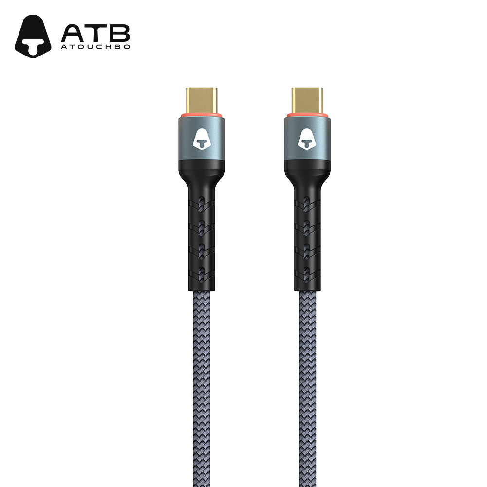 Atouchbo Wholesale Charging Cable Nylon Braided Aluminum Alloy Usb Cable Mobile Phone Fast Charging Usb Data Cable Type C ( 10 pcs)