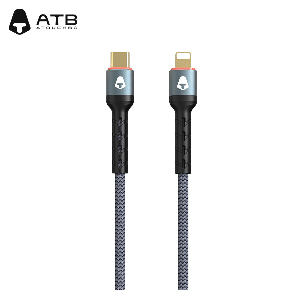 Atouchbo Wholesale Charging Cable Nylon Braided Aluminum Alloy Usb Cable Mobile Phone Fast Charging Usb Data Cable Type C ( 10 pcs)