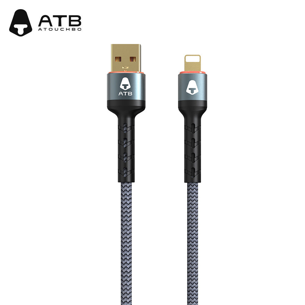 Atouchbo Wholesale Charging Cable Nylon Braided Aluminum Alloy Usb Cable Mobile Phone Fast Charging Usb Data Cable Type C ( 10 pcs)