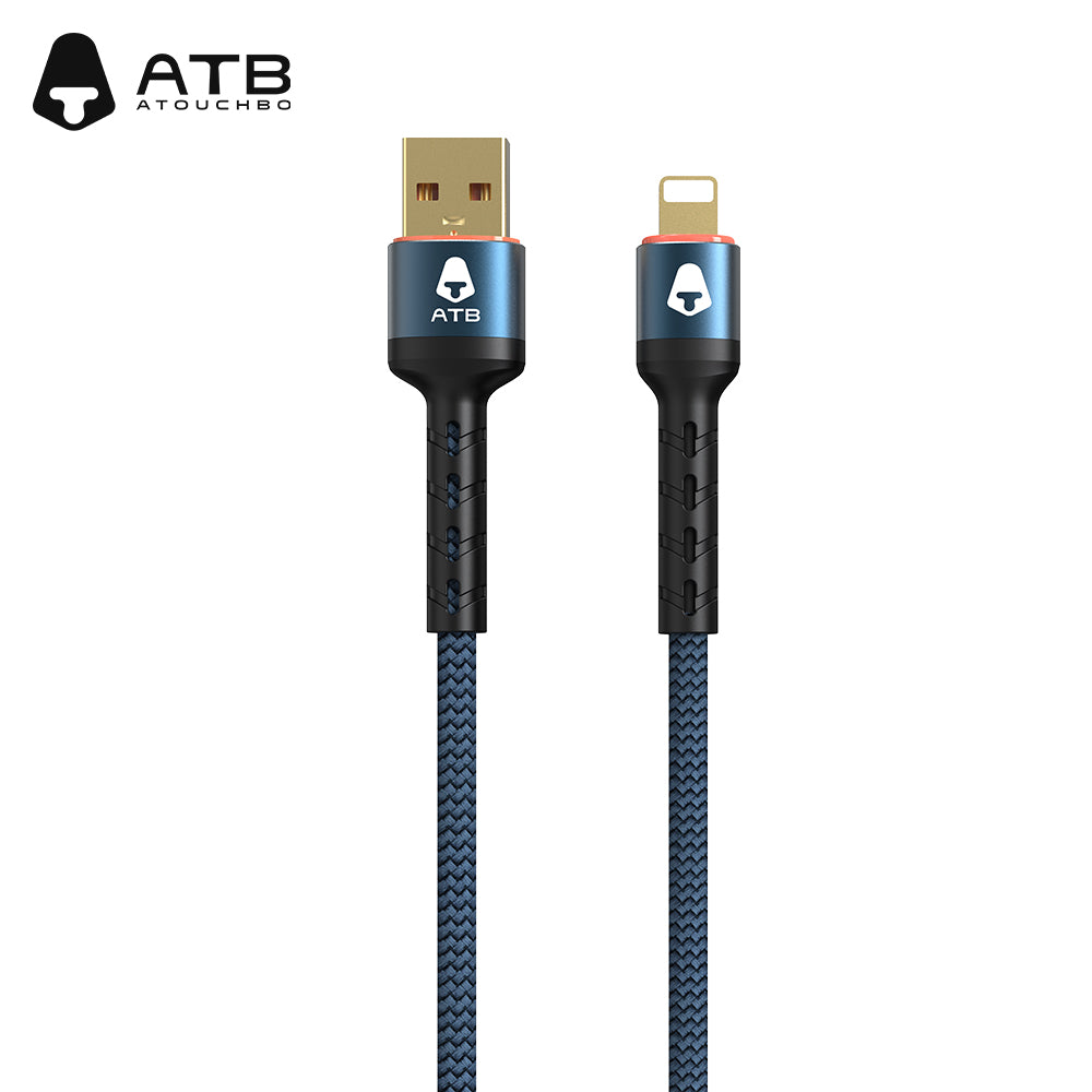 Atouchbo Wholesale Charging Cable Nylon Braided Aluminum Alloy Usb Cable Mobile Phone Fast Charging Usb Data Cable Type C ( 10 pcs)
