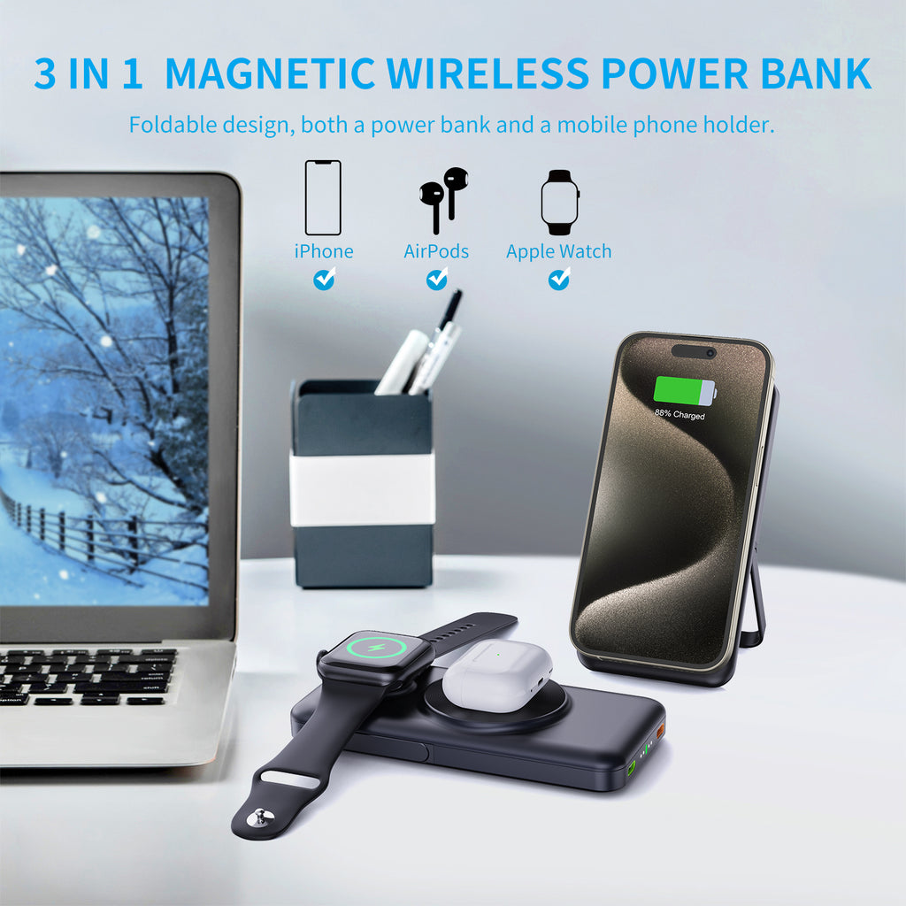 3IN1 Wireless power bank MP03