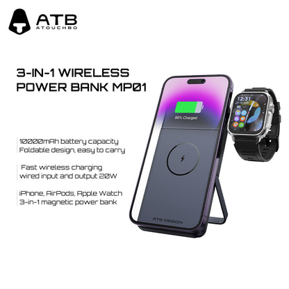 3IN1 Wireless power bank MP01