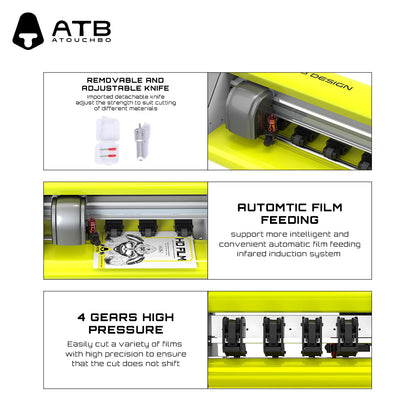 Intelligent film cutting machine (with startup logo)