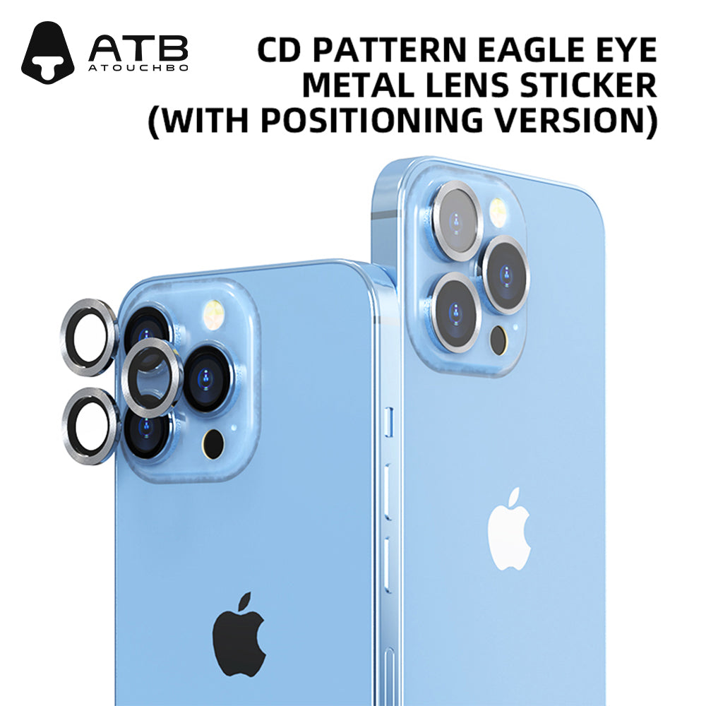 CD pattern eagle eye metal lens sticker