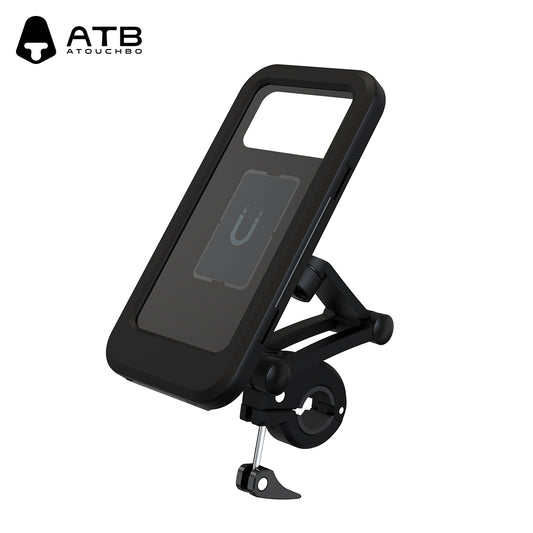 Atouchbo Phone Holder For Electric Scooter And Motorcycle Waterproof Adjustable Mobile Phone Holder