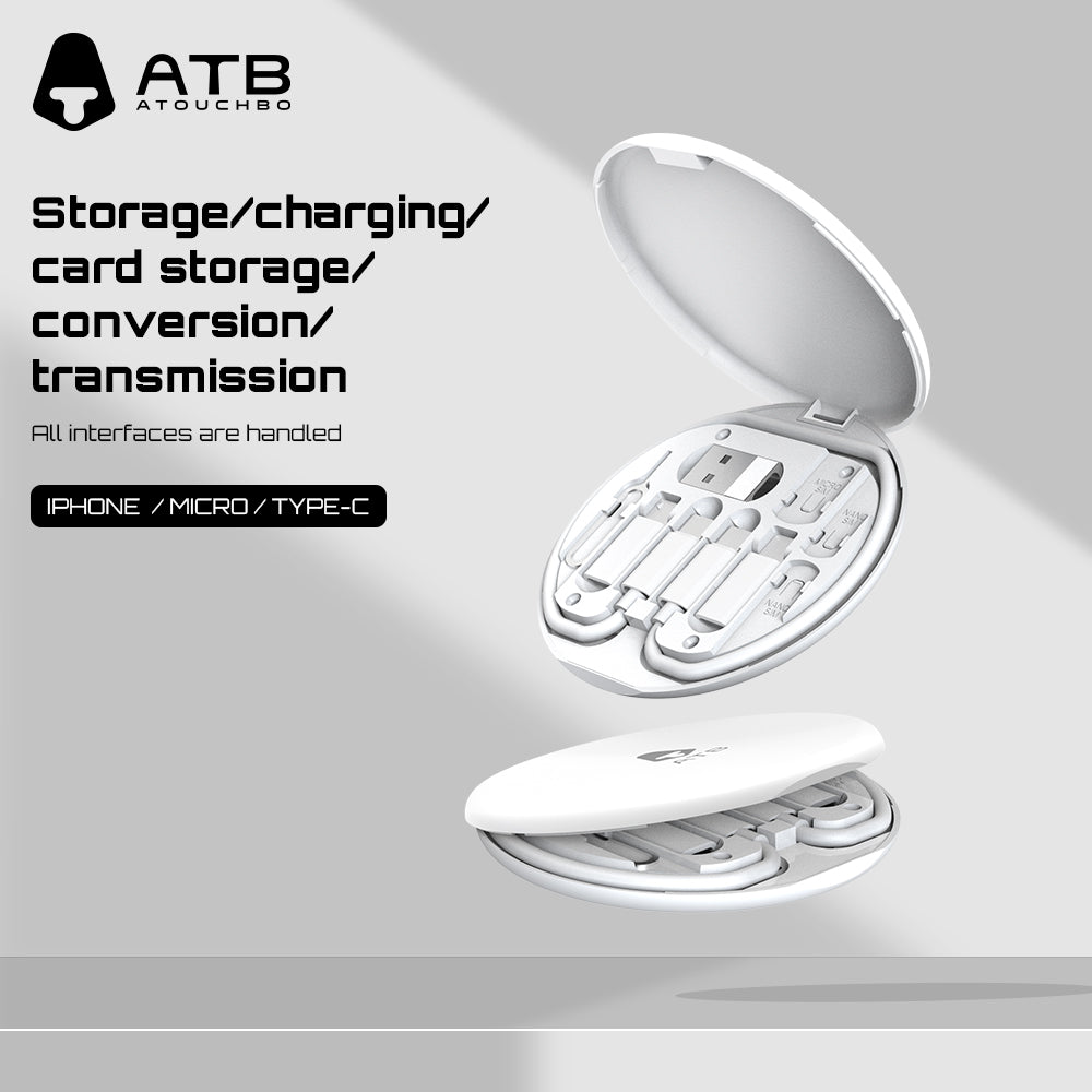 ATB multifunctional fast charging round box cable ( 10 pcs)