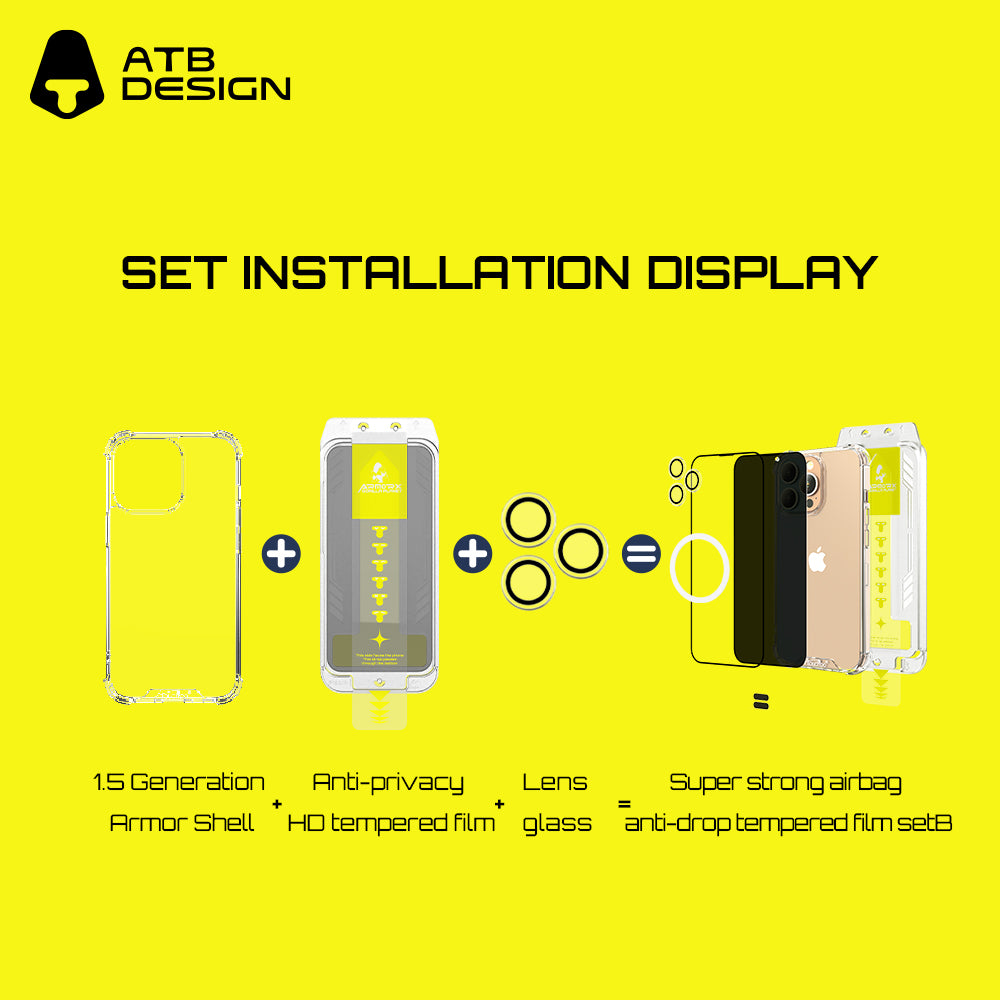 Super strong airbag anti-drop tempered film set B (with T-type second sticker artifact)