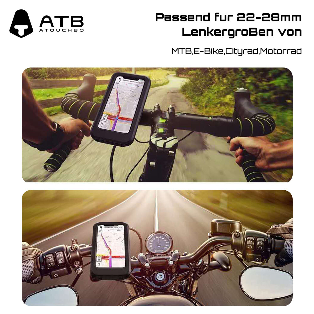 Atouchbo Phone Holder For Electric Scooter And Motorcycle Waterproof Adjustable Mobile Phone Holder
