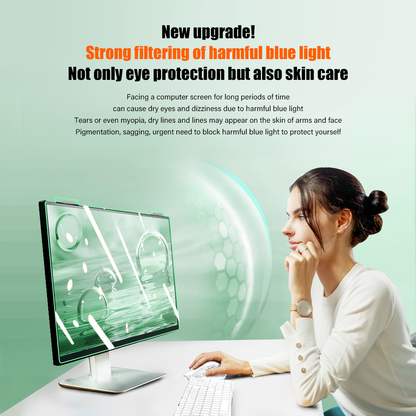 Anti-blue light computer screen cover, anti-radiation protection screen, 24-inch desktop computer monitor eye protection film, anti-myopia 27-inch hanging sticker-free 23.8, suitable for notebooks, Apple imac all-in-one 14