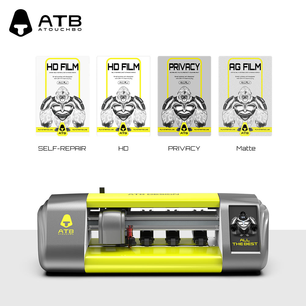 Intelligent film cutting machine (with startup logo)