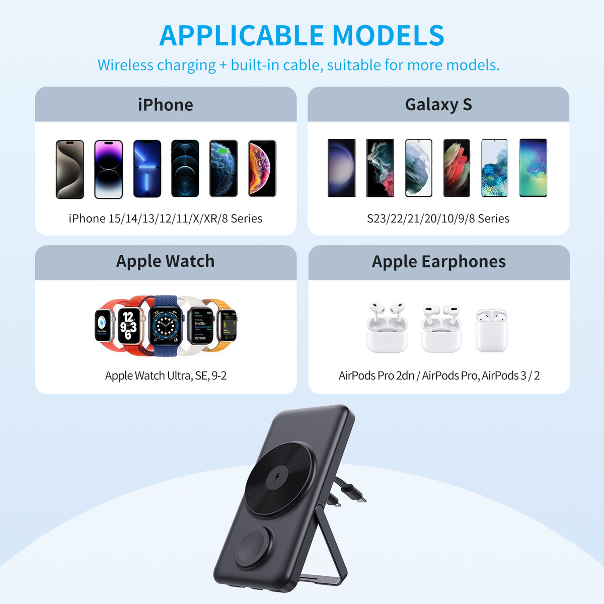 3IN1 Wireless power bank MP03