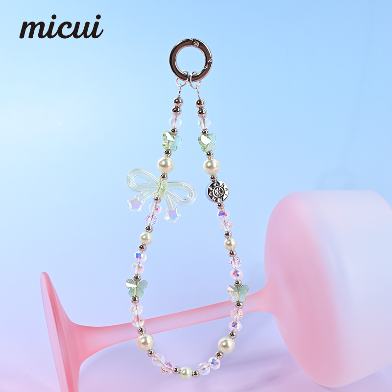 Transparent green bow MAB059-D