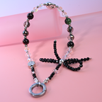 Red green shimmering bow	MAB046-G