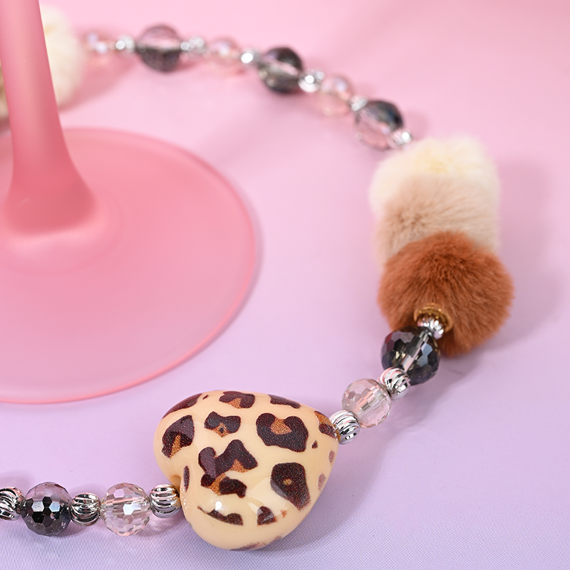 Leopard print plush ball MAB110-D