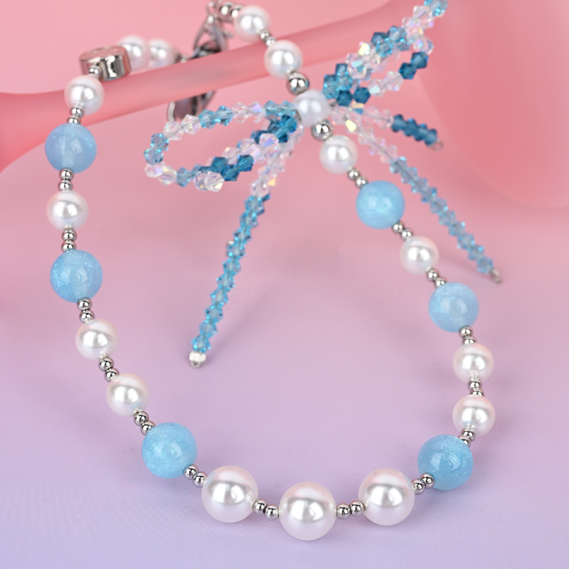 Lake Blue Sparkling Butterfly Knot MAB115-F