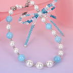 Lake Blue Sparkling Butterfly Knot MAB115-F
