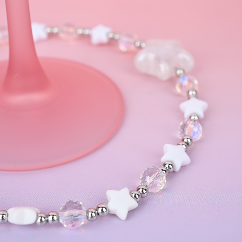 White sparkling stars MAB111-B