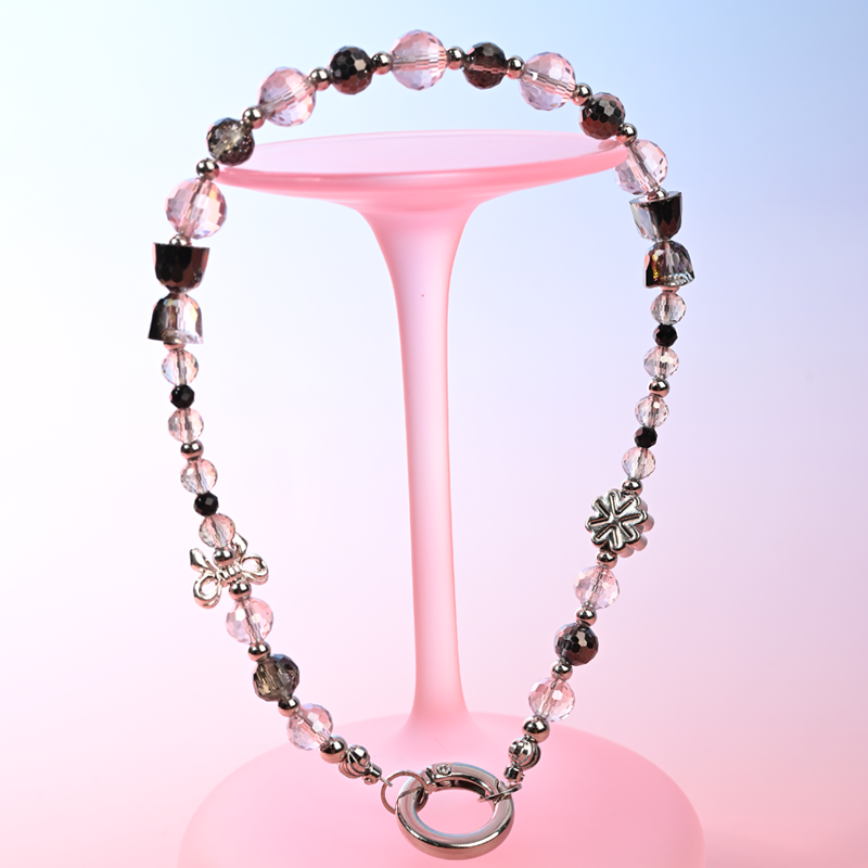 Black pink bow tie MAB025-D