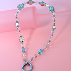 Blue brown colored dots MAB047-G