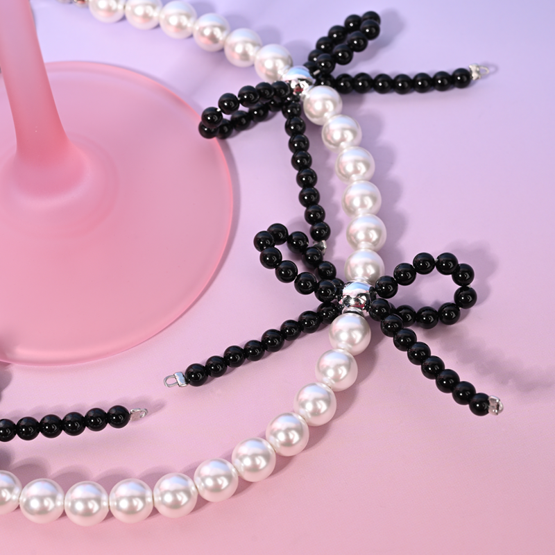 Black bow pearl MAB068-D
