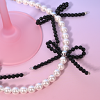 Black bow pearl MAB068-D