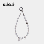 Mist Grey Bead Flower Pendant MAB118-D