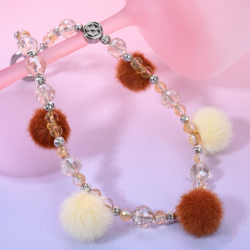 Coffee colored plush ball MAB107-C